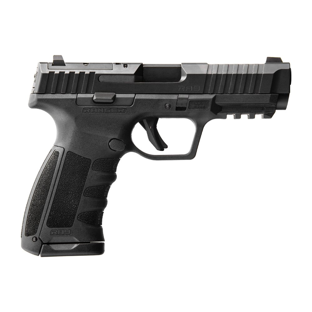 Ranger Arms RA9 Defence02, Semi-Automatic 9mm Pistol, Striker Fired, 4.17" Barrel, CZ75 Magazine Compatible, Optic Ready, 17rd Magazine, Black
