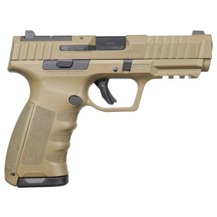 Ranger Arms RA9 Defence02, Semi-Automatic 9mm Pistol, Striker Fired, 4" Barrel, CZ75 Magazine Compatible, 17rd Magazine, Flat Dark Earth