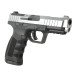 Ranger Arms RA9 Defence02, Semi-Automatic 9mm Pistol, Striker Fired, 4" Barrel, CZ75 Magazine Compatible, 17rd Magazine,Silver Slide w/ Black Frame